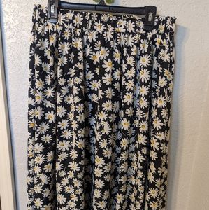 Floral Print Midi Skirt